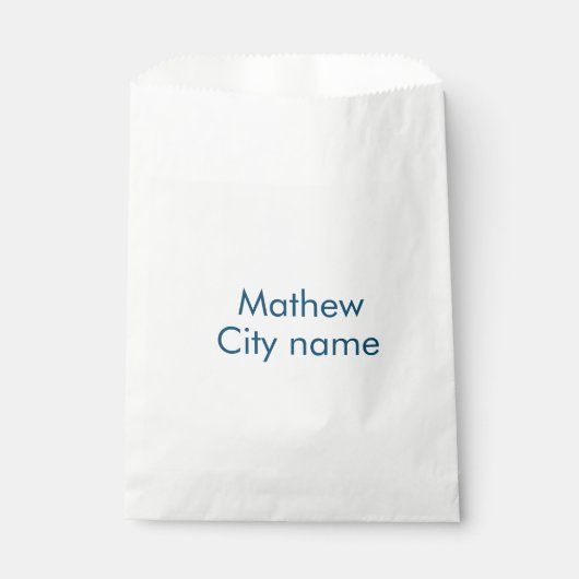 Sachets En Papier monogramme de lettre initiale simple ajoutez votre (Devant)