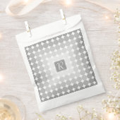 Sachets En Papier Monogramme des cercles gris modernes (Coupé)
