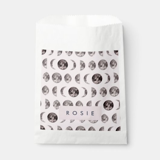 Sachets En Papier Monogramme Dreamsical Lune Phases Cadeaux (Devant)