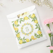 Sachets En Papier Monogramme Élégant de Verdure de Citrons (Scellé)