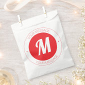 Sachets En Papier Monogramme et Modèle de texte circulaire personnal (Coupé)