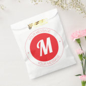 Sachets En Papier Monogramme et Modèle de texte circulaire personnal (Scellé)