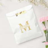 Sachets En Papier Monogramme et nom personnalisés Gold (Scellé)