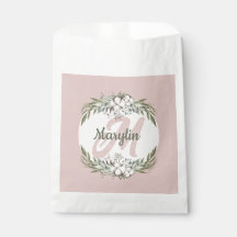 Monogramme Fleur de coton Foliage Design minimal