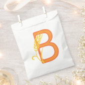 Sachets En Papier monogramme floral B lettre majuscule (Coupé)