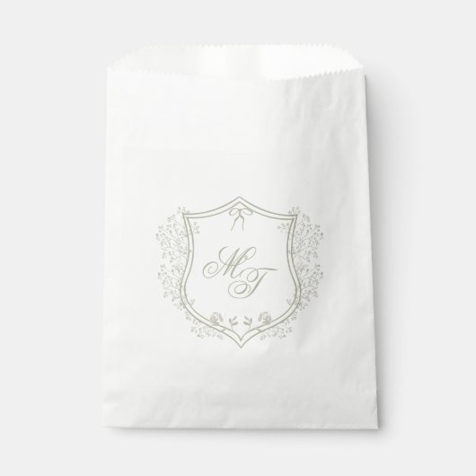 Sachets En Papier Monogramme mariage (Devant)