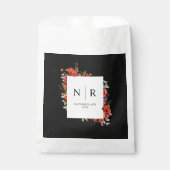 Sachets En Papier Monogramme Mariage Delicate Poppy Dark Mariage (Devant)