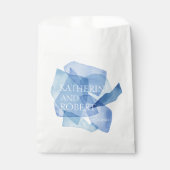 Sachets En Papier Monogramme Mariage des formes d'aquarelle moderne (Devant)