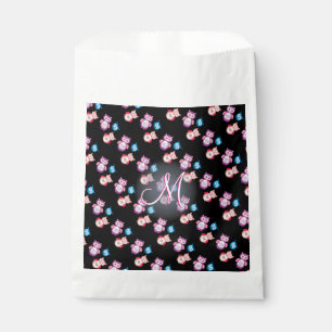 Sachets En Papier Monogramme mignon de hibou de bébé