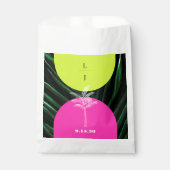 Sachets En Papier Monogramme Neon Arches Tropical Palm Tree Mariage (Devant)