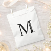 Sachets En Papier Monogramme personnalisé et nom Favoriser le sac (Coupé)