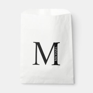 Sachets En Papier Monogramme personnalisé et nom Favoriser le sac