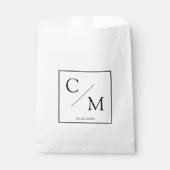 Sachets En Papier monogramme simple et élégant (Devant)