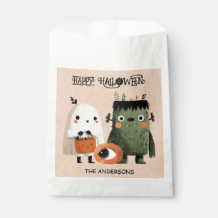 Sachets En Papier Monster Mash Éffrayant Cute Aquarelle Halloween