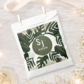Sachets En Papier Monstera Tropical Faux Gold Splash (Coupé)
