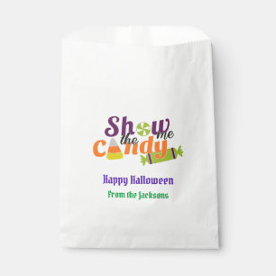 Sachets En Papier Montrez-moi le bonbon Halloween Sayings Goodie Bag