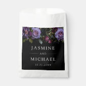 Sachets En Papier Moody Gothic Purple Floral Mariage (Devant)