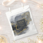 Sachets En Papier Moody Ink Charcoal Gold Abstrait ID988 (Coupé)