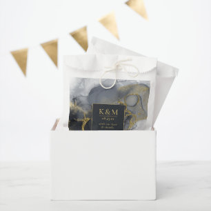 Sachets En Papier Moody Ink Charcoal Gold Abstrait ID988