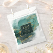 Sachets En Papier Moody Ink Emerald Gold ID Abstrait988 (Coupé)