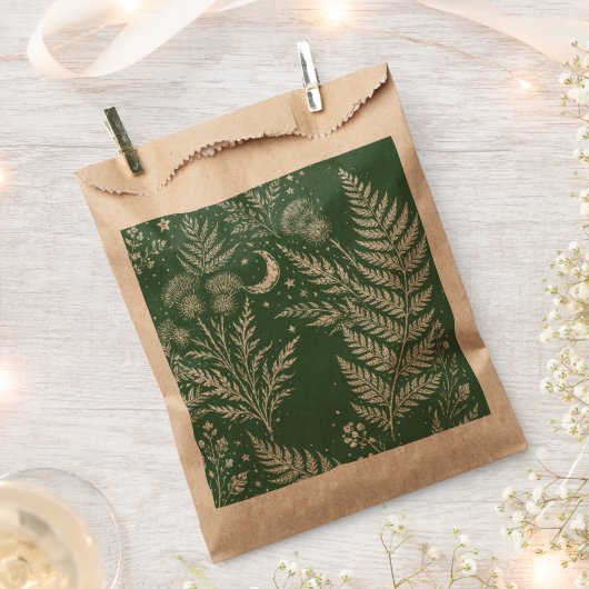 Sachets En Papier Moon Fern Botanical Favor Bags (Coupé)