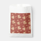 Sachets En Papier Morris Inspiré Lily Flower Botanique Rouge Textile (Devant)