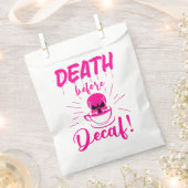 Sachets En Papier mort crâne avant décaf squelette café rose (Coupé)