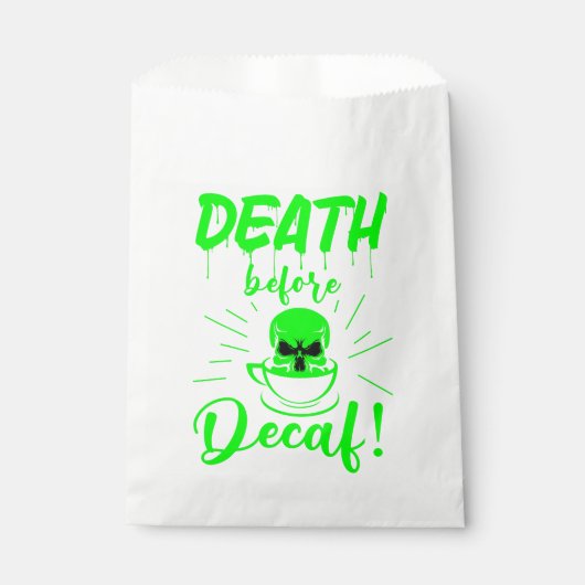Sachets En Papier mort crâne avant décaf squelette café vert (Devant)