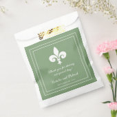 Sachets En Papier Moss Green Fleur de Lis Wedding Favor Bags (Scellé)