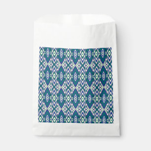 Sachets En Papier motif bleu et vert avec un arrière - plan blanc