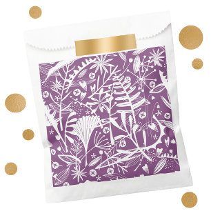 Sachets En Papier Motif botanique pourpre