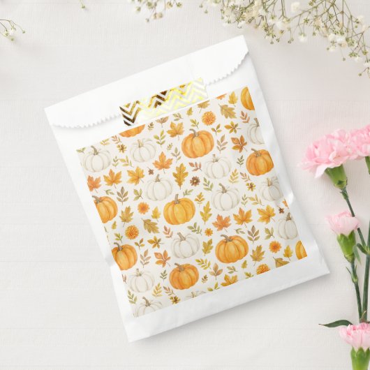 Sachets En Papier Motif Citrouille mignon | Thanksgiving (Scellé)