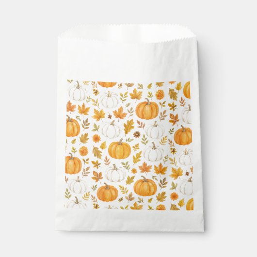 Sachets En Papier Motif Citrouille mignon | Thanksgiving (Devant)