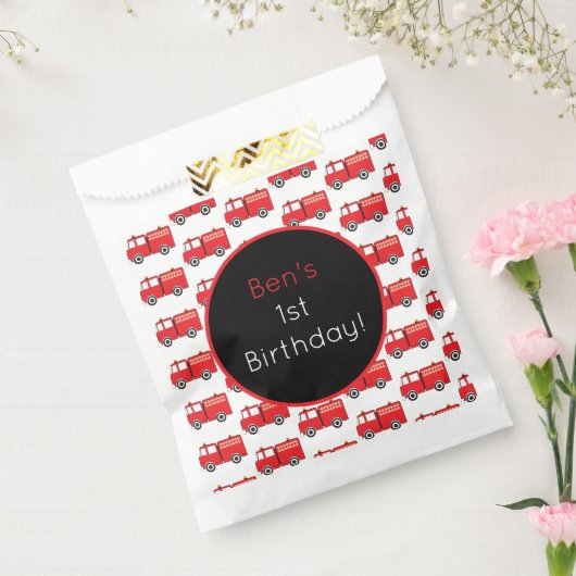 Sachets En Papier Motif de camion-feu rouge (Scellé)