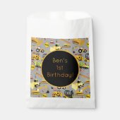 Sachets En Papier Motif de camions de construction personnalisés (Devant)