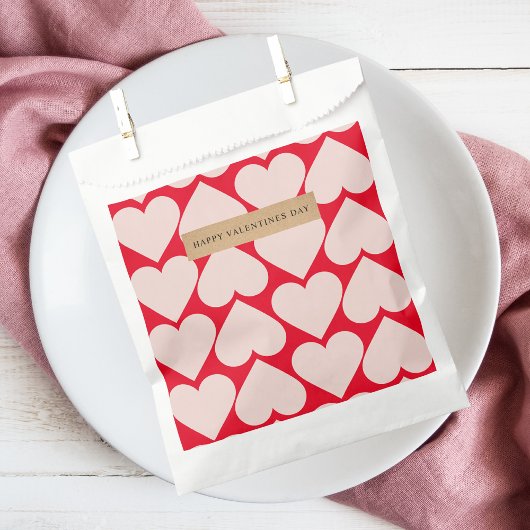 Sachets En Papier Motif de coeur romantique et rouge moderne