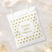 Sachets En Papier Motif de cœurs de mariage blanc jaune  (Coupé)