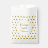 Sachets En Papier Motif de cœurs de mariage blanc jaune  (Devant)