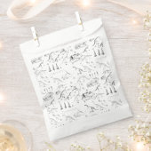 Sachets En Papier Motif des os fossiles de dinosaures (Coupé)