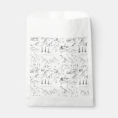 Sachets En Papier Motif des os fossiles de dinosaures (Devant)