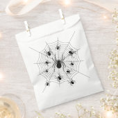 Sachets En Papier Motif d'Halloween Black White araignées (Coupé)