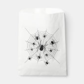 Sachets En Papier Motif d'Halloween Black White araignées (Devant)