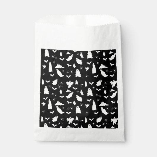Sachets En Papier Motif d'Halloween, chauves-souris et araignées (Devant)