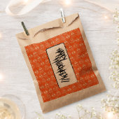 Sachets En Papier Motif d'Halloween Citrouilles blancs (Coupé)