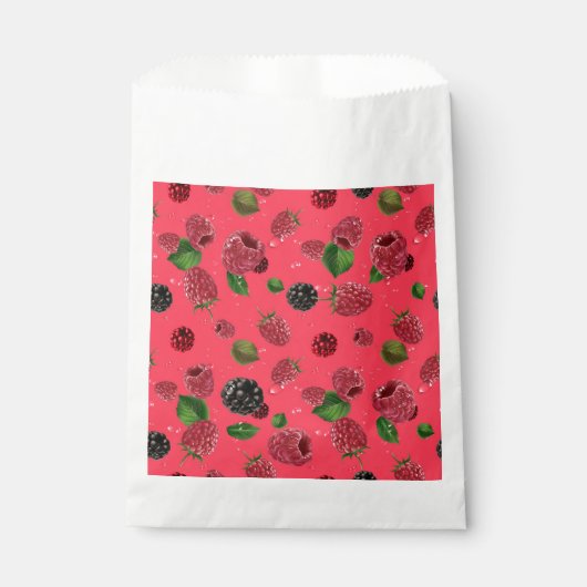 Sachets En Papier Motif framboise (Devant)
