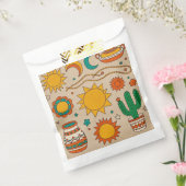 Sachets En Papier Motifs bohèmes ludiques Soleils, lunes dessinés à (Scellé)