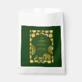Sachets En Papier motifs traditionnels hindous émeraude mariage grâc (Devant)