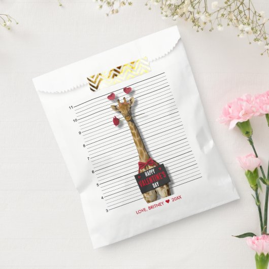 Sachets En Papier Mugshot Guilty Giraffe Heureuse Sainte-Valentin dr (Scellé)