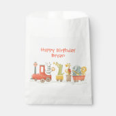Sachets En Papier Musical Animal Train Birthday (Devant)