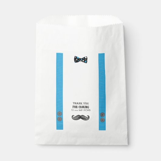 Sachets En Papier Mustache Bash - Baby shower - Bonbons - Favoriser (Devant)